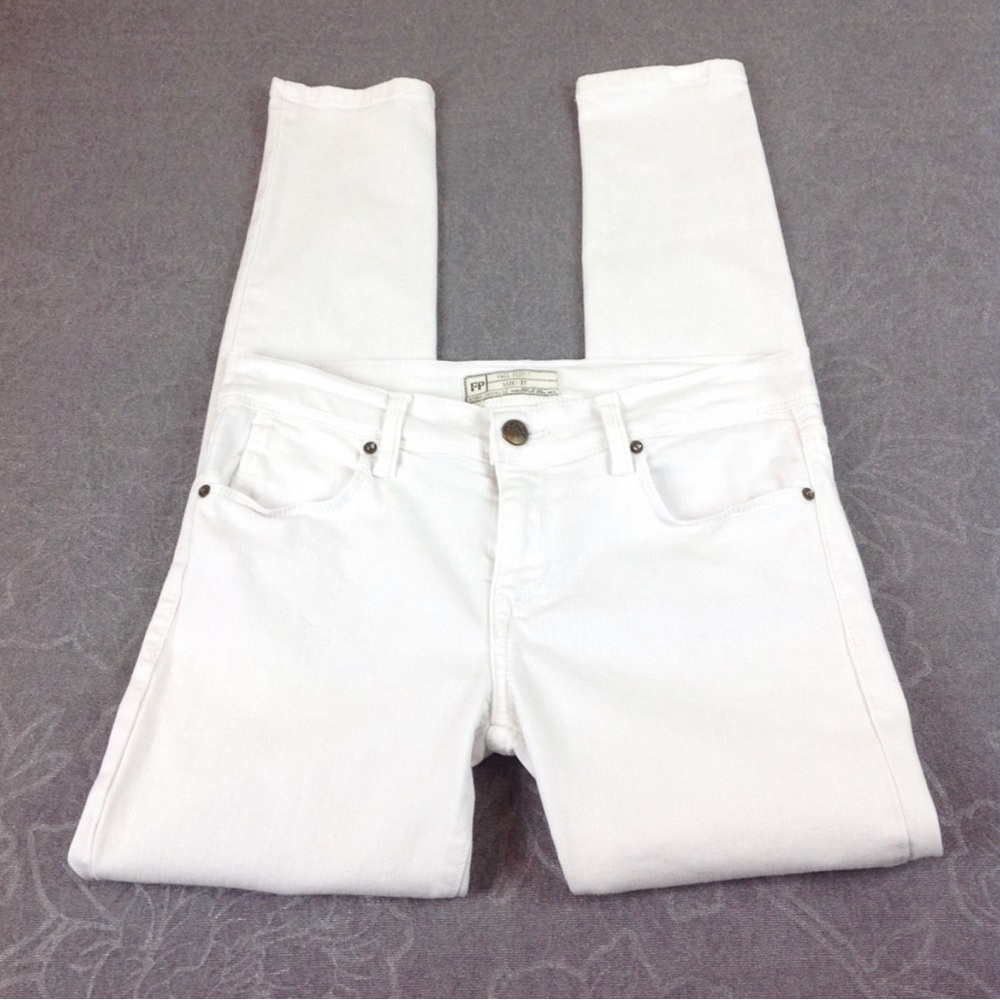 Free People White Skinny Jegging Jean Sz. 27